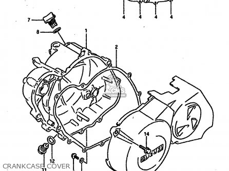 CRANKCASE COVER - RGV250 1989 (K) (E02 E04 E21 E24 E34)