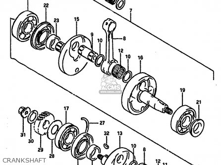 CRANKSHAFT - RGV250 1989 (K) (E02 E04 E21 E24 E34)
