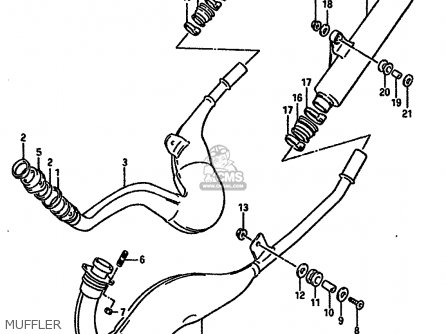 MUFFLER - RGV250 1989 (K) (E02 E04 E21 E24 E34)