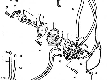 OIL PUMP - RGV250 1989 (K) (E02 E04 E21 E24 E34)