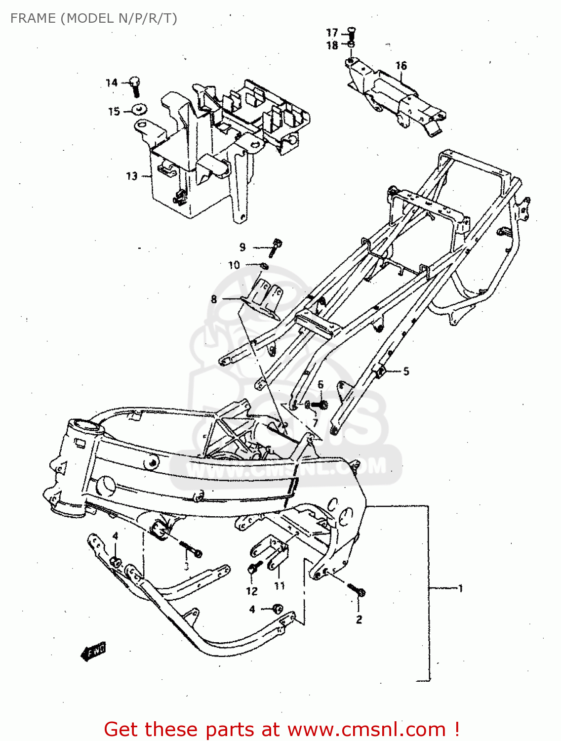 Suzuki RGV250 1991 (M) (E01 E02 E04 E21 E22 E24 E34) FRAME (MODEL N/P/R ...