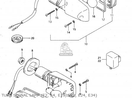 TURN SIGNAL LAMP (E2, E4, E21, E22, E24, E34) - RGV250 1991 (M) (E01 E02 E04 E21 E22 E24 E34)