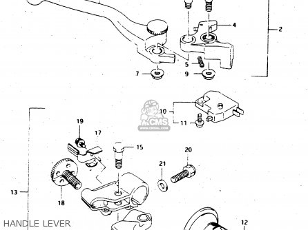 HANDLE LEVER - RGV250 1991 (M) (E01 E02 E04 E21 E22 E24 E34)