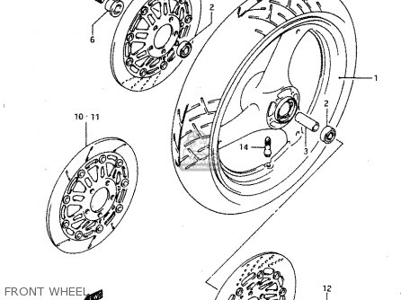 FRONT WHEEL - RGV250 1991 (M) (E01 E02 E04 E21 E22 E24 E34)