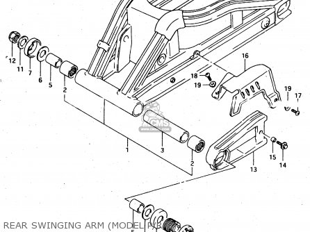 REAR SWINGING ARM (MODEL P/R/T) - RGV250 1991 (M) (E01 E02 E04 E21 E22 E24 E34)