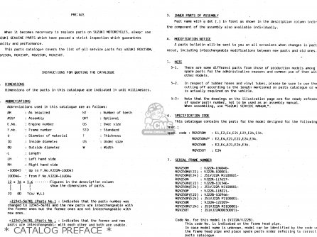 * CATALOG PREFACE * - RGV250 1991 (M) (E01 E02 E04 E21 E22 E24 E34)