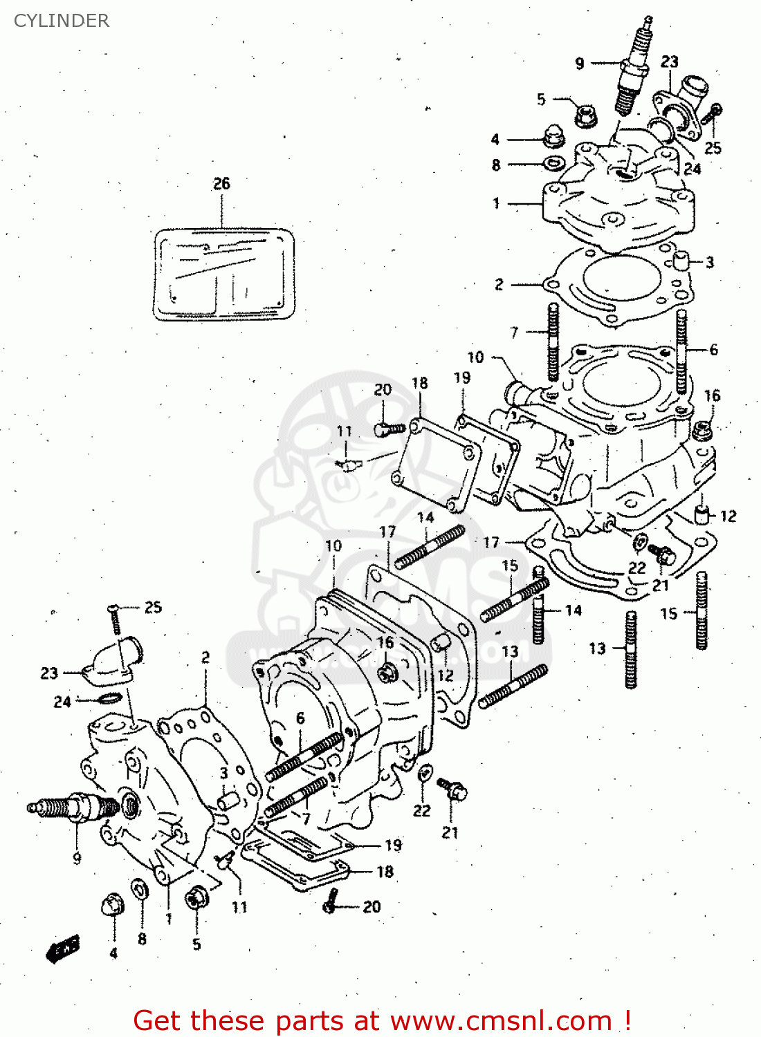CYLINDER RGV250 1992 (N) (E02 E04 E21 E22 E24 E34)