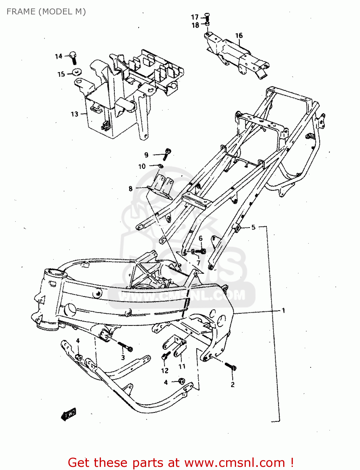 FRAME (MODEL M) RGV250 1992 (N) (E02 E04 E21 E22 E24 E34)