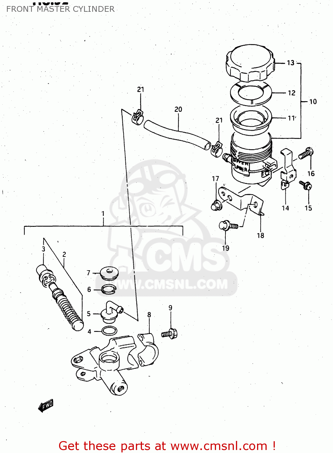 FRONT MASTER CYLINDER RGV250 1992 (N) (E02 E04 E21 E22 E24 E34)