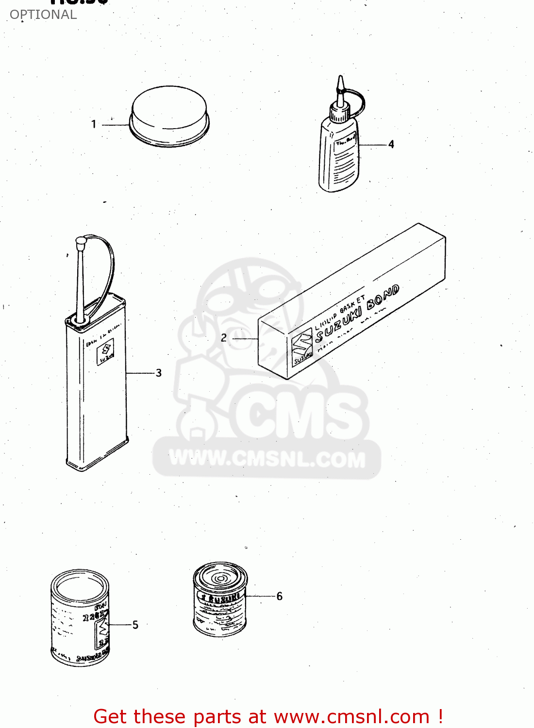 OPTIONAL RGV250 1992 (N) (E02 E04 E21 E22 E24 E34)