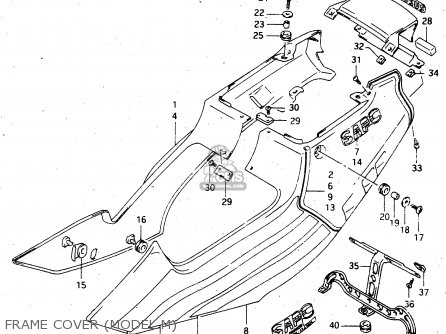 FRAME COVER (MODEL M) - RGV250 1992 (N) (E02 E04 E21 E22 E24 E34)