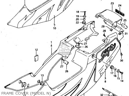 FRAME COVER (MODEL N) - RGV250 1992 (N) (E02 E04 E21 E22 E24 E34)