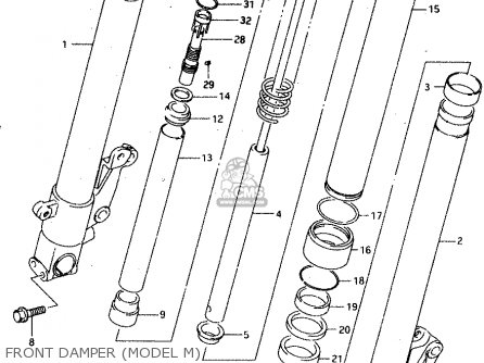 FRONT DAMPER (MODEL M) - RGV250 1992 (N) (E02 E04 E21 E22 E24 E34)