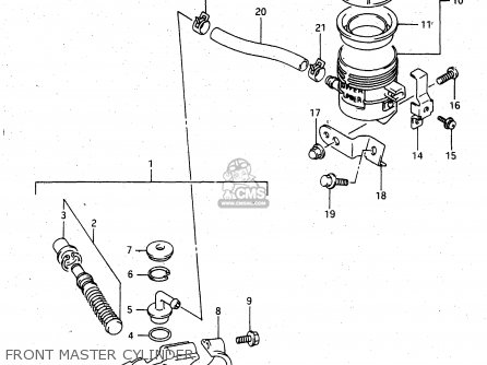 FRONT MASTER CYLINDER - RGV250 1992 (N) (E02 E04 E21 E22 E24 E34)