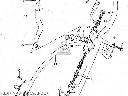 REAR MASTER CYLINDER - RGV250 1992 (N) (E02 E04 E21 E22 E24 E34)
