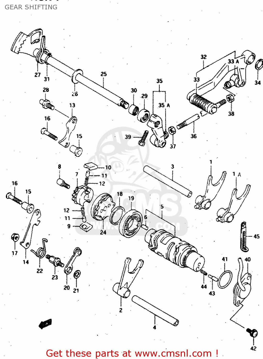 GEAR SHIFTING RGV250 1993 (P) (E02 E04 E21 E22 E24 E34)