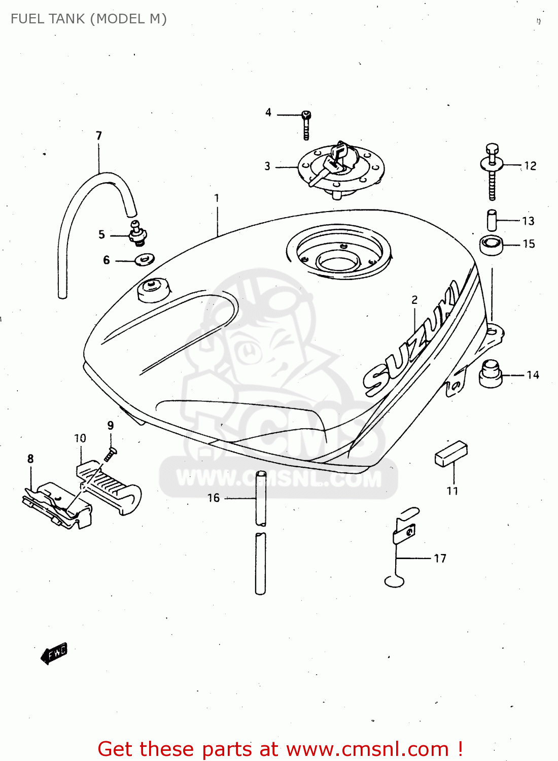 FUEL TANK (MODEL M) RGV250 1993 (P) (E02 E04 E21 E22 E24 E34)