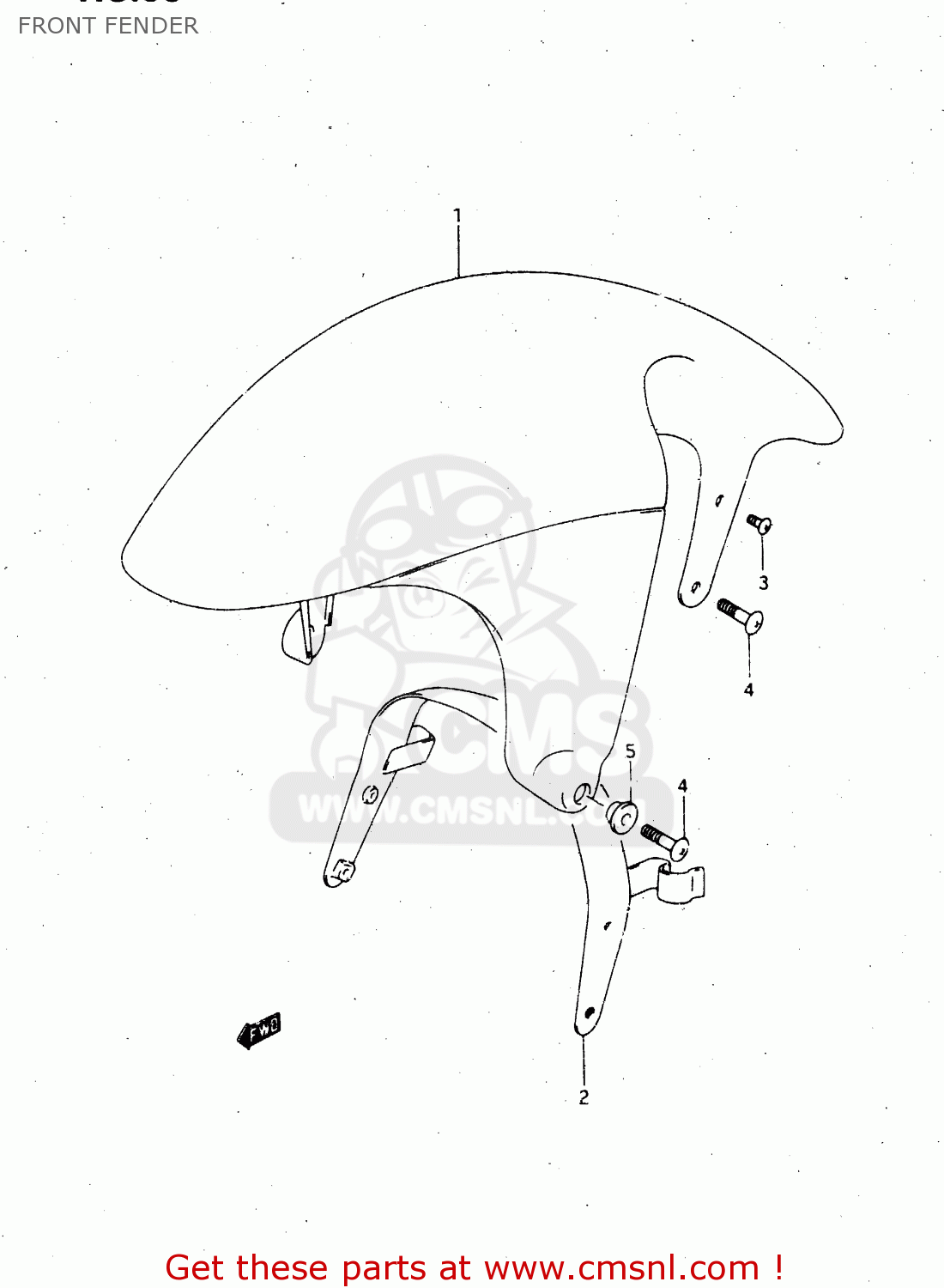 FRONT FENDER RGV250 1993 (P) (E02 E04 E21 E22 E24 E34)