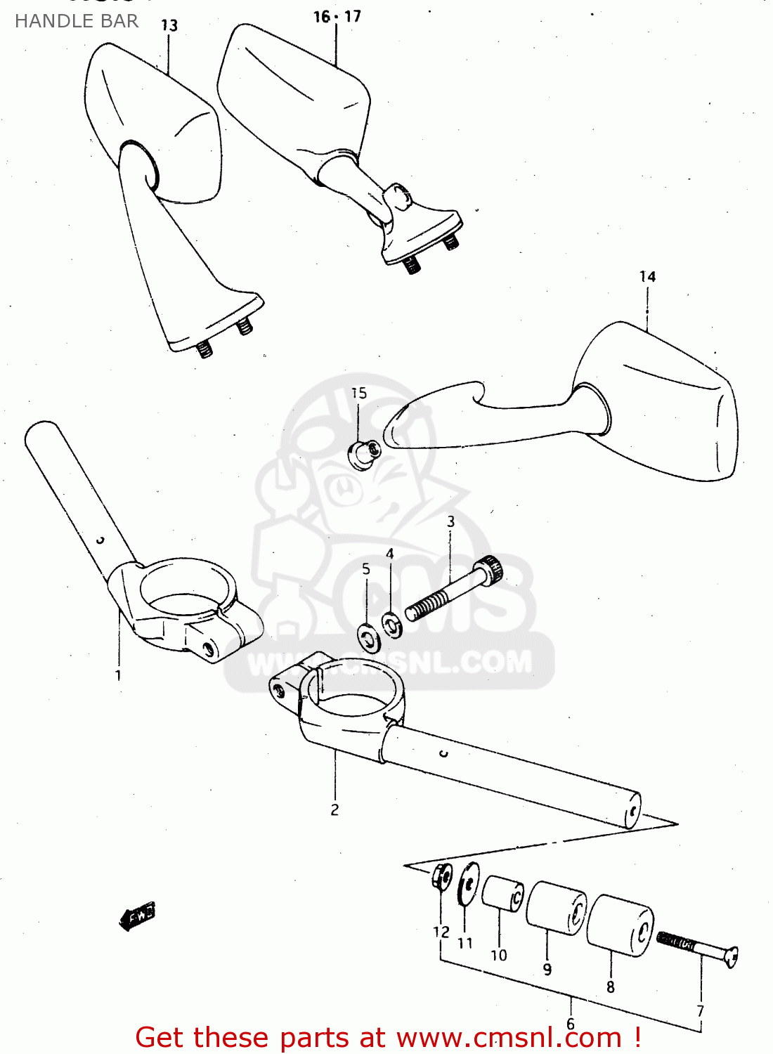 HANDLE BAR RGV250 1993 (P) (E02 E04 E21 E22 E24 E34)