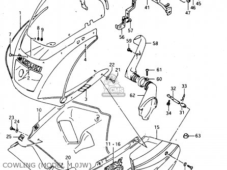 COWLING (MODEL M 0JW) - RGV250 1993 (P) (E02 E04 E21 E22 E24 E34)
