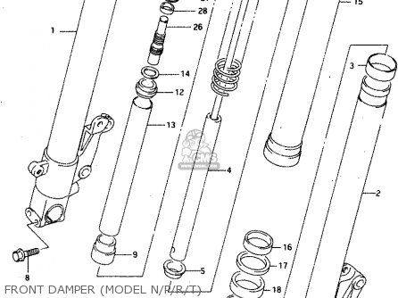FRONT DAMPER (MODEL N/P/R/T) - RGV250 1993 (P) (E02 E04 E21 E22 E24 E34)