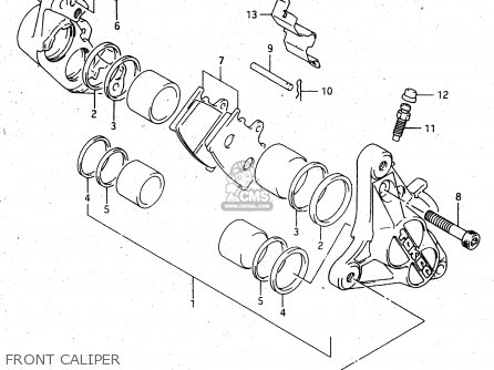FRONT CALIPER - RGV250 1993 (P) (E02 E04 E21 E22 E24 E34)