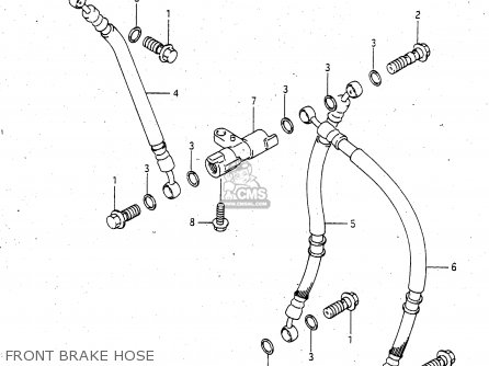 FRONT BRAKE HOSE - RGV250 1993 (P) (E02 E04 E21 E22 E24 E34)