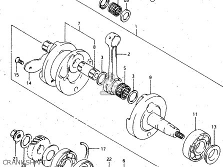 CRANKSHAFT - RGV250 1993 (P) (E02 E04 E21 E22 E24 E34)