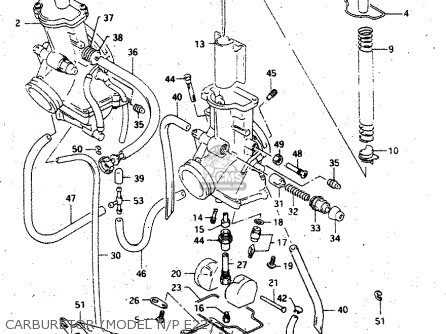 CARBURETOR (MODEL N/P E22) - RGV250 1993 (P) (E02 E04 E21 E22 E24 E34)