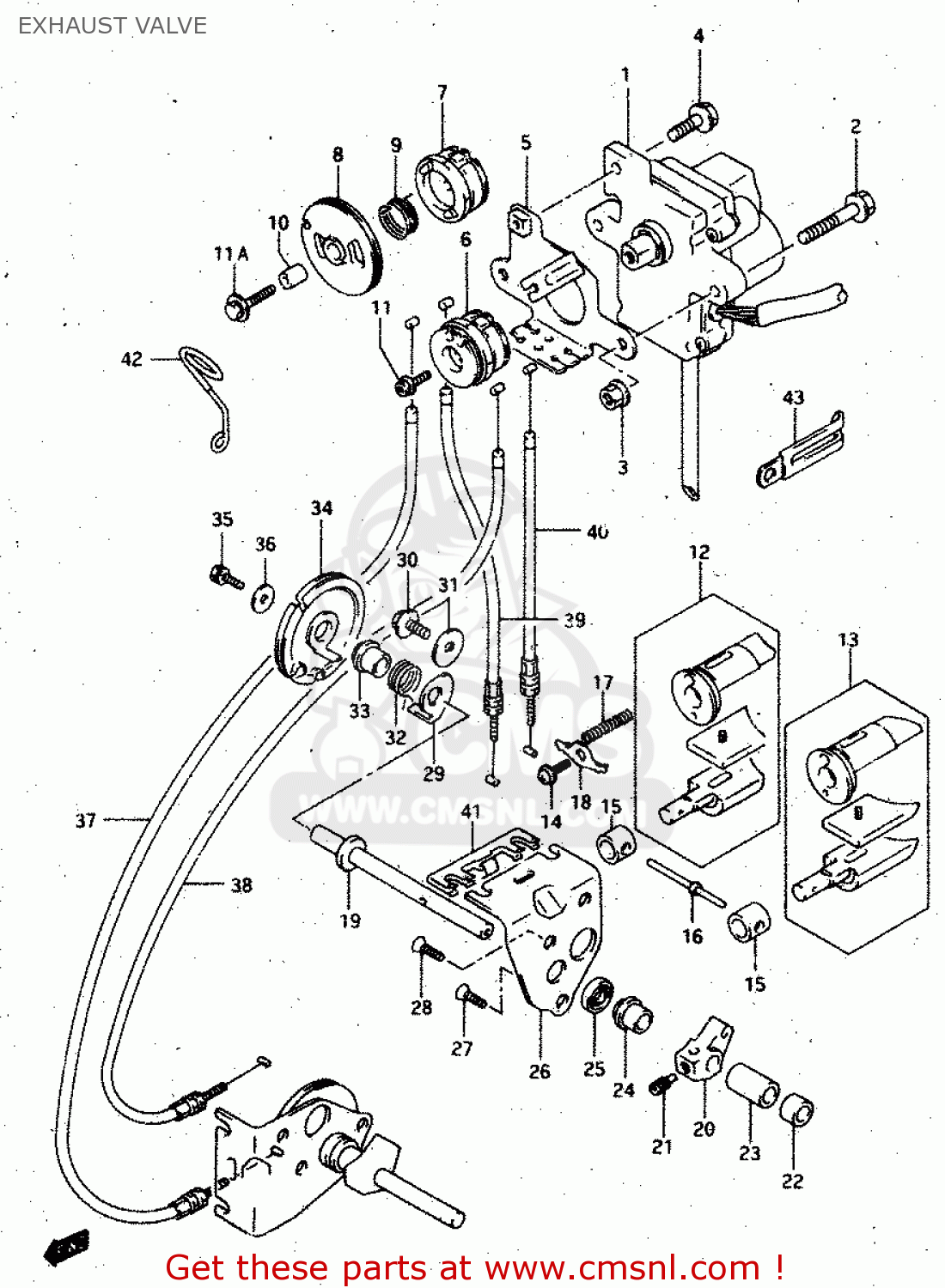 EXHAUST VALVE RGV250 1994 (R) (E02 E04 E21 E24 E34)