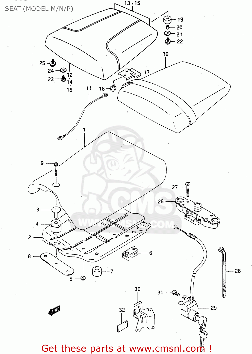 SEAT (MODEL M/N/P) RGV250 1994 (R) (E02 E04 E21 E24 E34)