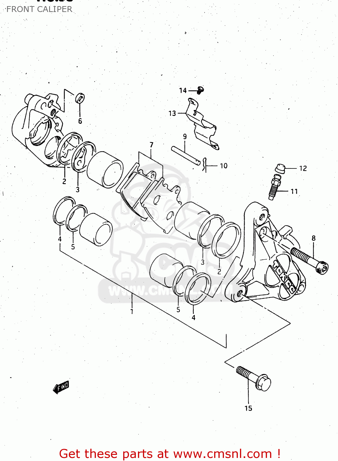 FRONT CALIPER RGV250 1994 (R) (E02 E04 E21 E24 E34)