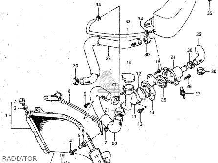 RADIATOR - RGV250 1994 (R) (E02 E04 E21 E24 E34)