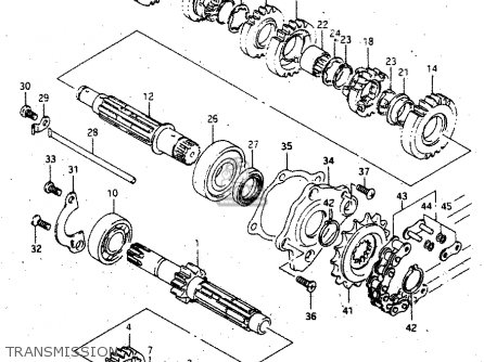 TRANSMISSION - RGV250 1994 (R) (E02 E04 E21 E24 E34)