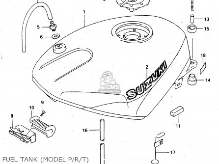 FUEL TANK (MODEL P/R/T) - RGV250 1994 (R) (E02 E04 E21 E24 E34)
