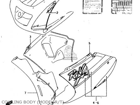 COWLING BODY (MODEL R/T) - RGV250 1994 (R) (E02 E04 E21 E24 E34)