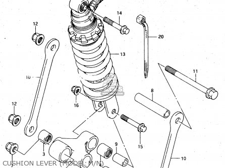 CUSHION LEVER (MODEL M/N) - RGV250 1994 (R) (E02 E04 E21 E24 E34)