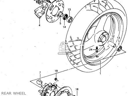REAR WHEEL - RGV250 1994 (R) (E02 E04 E21 E24 E34)
