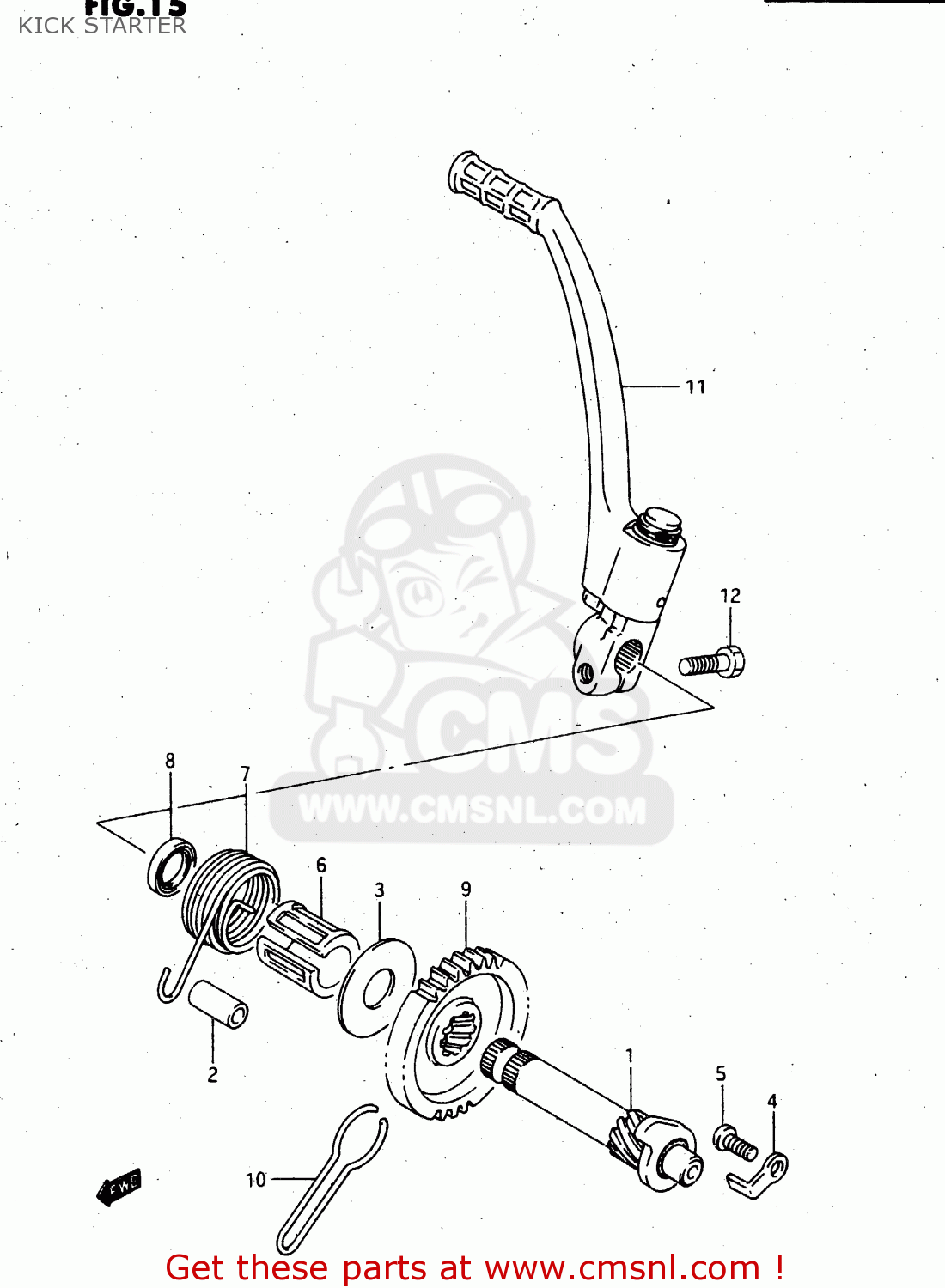 KICK STARTER RGV250 1996 (T) (E24)