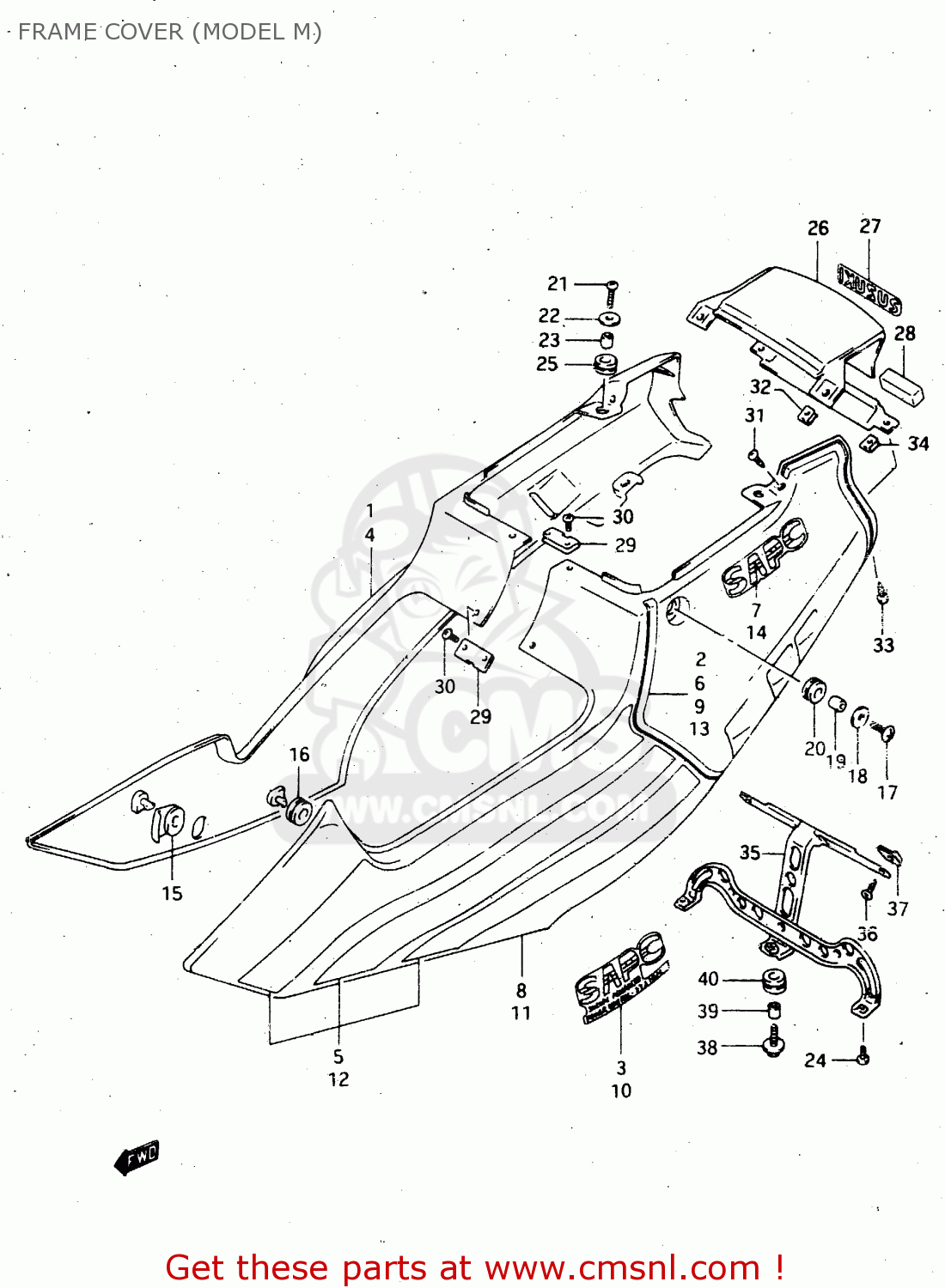 FRAME COVER (MODEL M) RGV250 1996 (T) (E24)