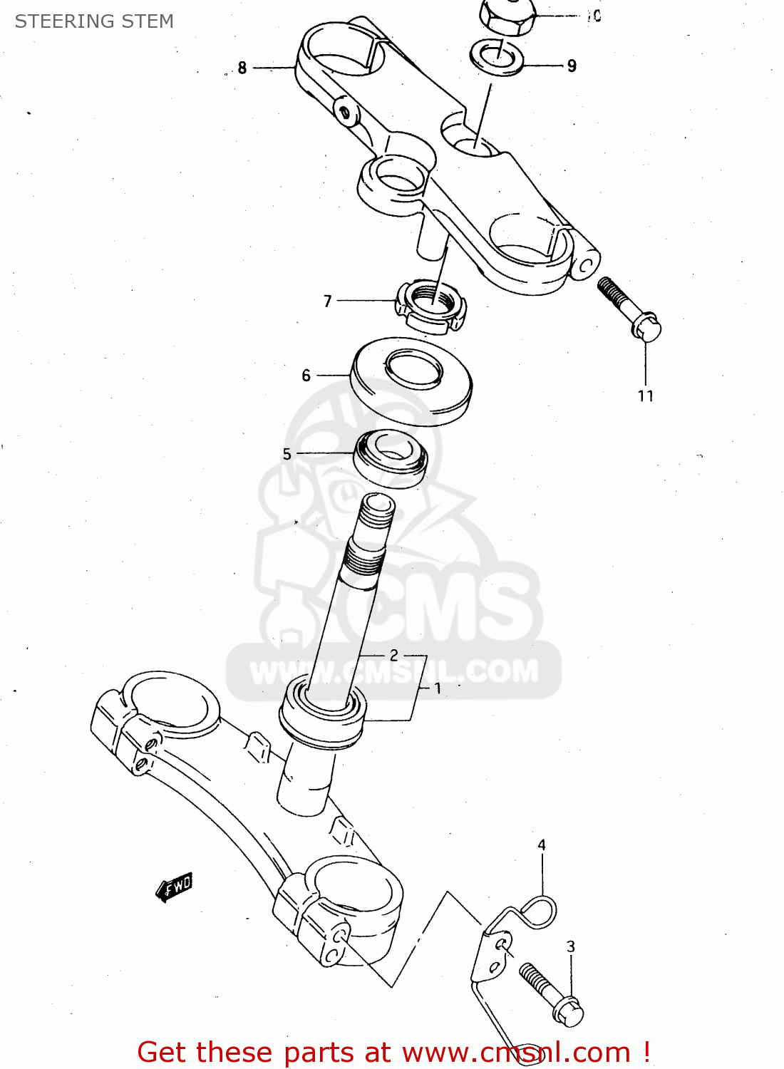 STEERING STEM RGV250 1996 (T) (E24)