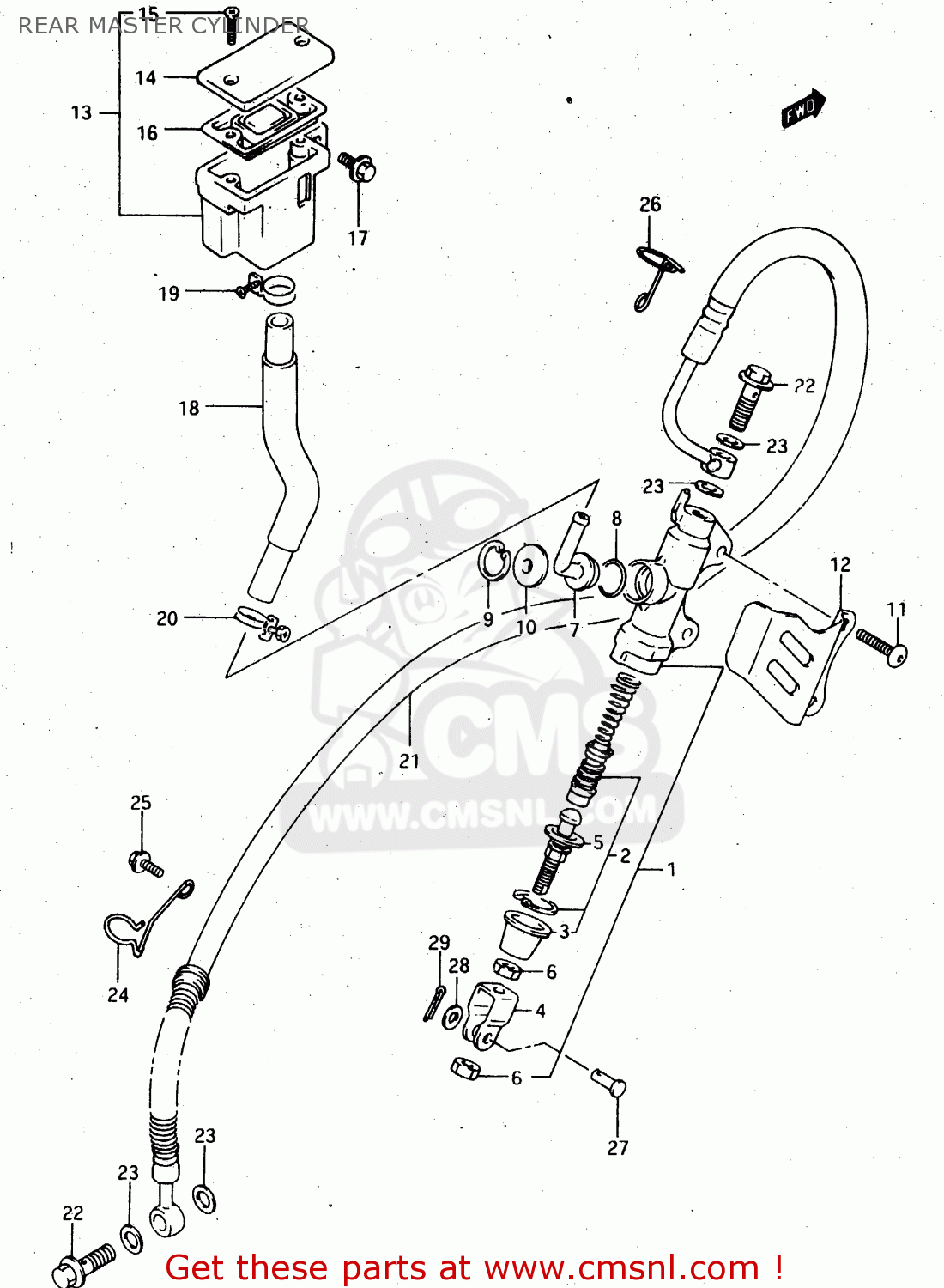 REAR MASTER CYLINDER RGV250 1996 (T) (E24)