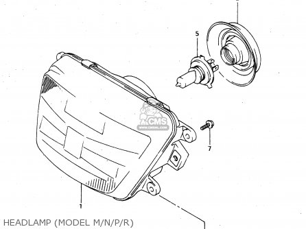 HEADLAMP (MODEL M/N/P/R) - RGV250 1996 (T) (E24)