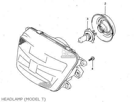 HEADLAMP (MODEL T) - RGV250 1996 (T) (E24)