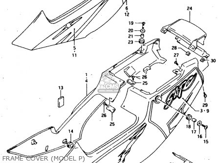 FRAME COVER (MODEL P) - RGV250 1996 (T) (E24)