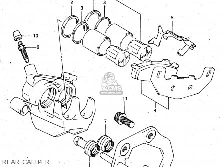 REAR CALIPER - RGV250 1996 (T) (E24)
