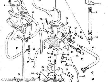 CARBURETOR (EXCEPT MODEL N/P E22) - RGV250 1996 (T) (E24)