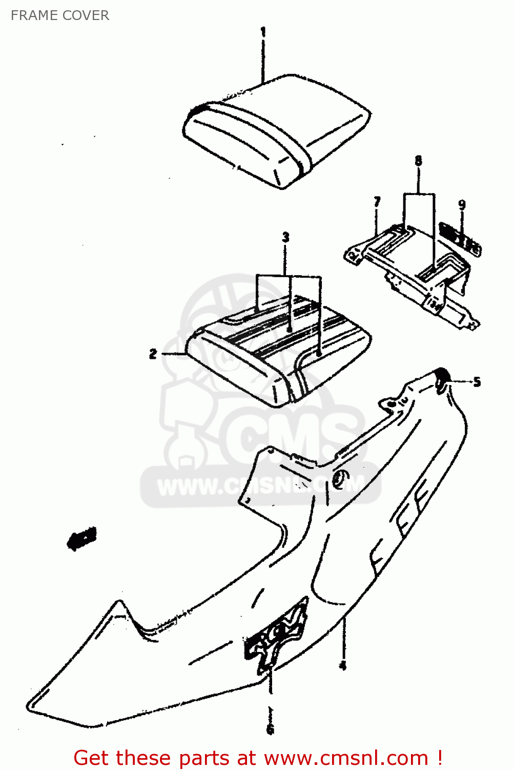 FRAME COVER RGV250L 1991 (M) (E02 E21 E22 E24)