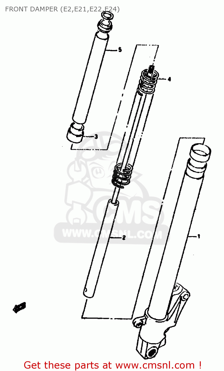 FRONT DAMPER (E2,E21,E22,E24) RGV250L 1991 (M) (E02 E21 E22 E24)