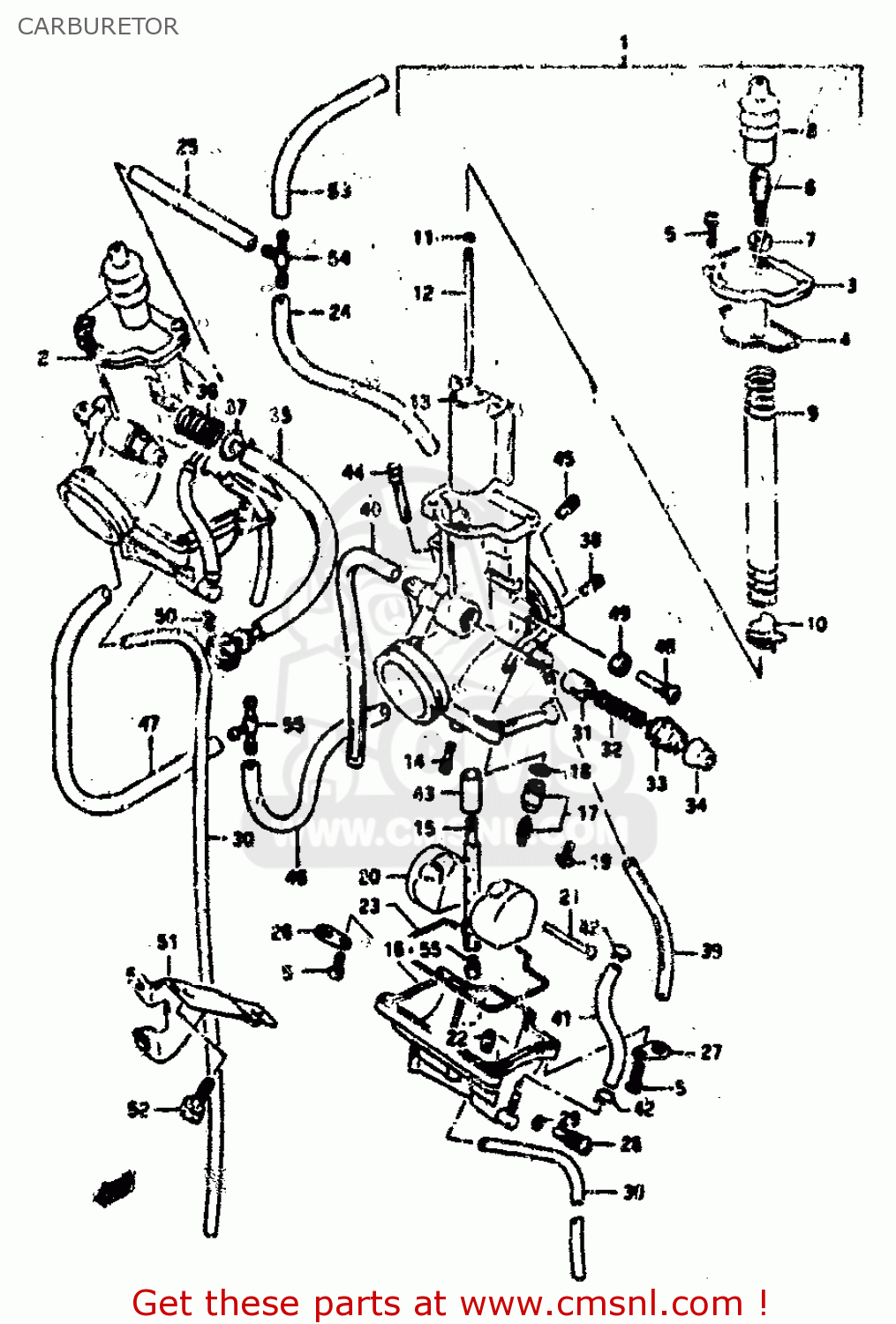 CARBURETOR RGV250L 1991 (M) (E02 E21 E22 E24)
